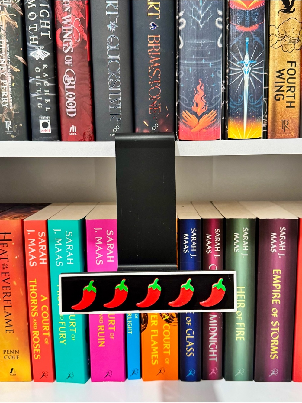 Floating Book Stand with Spicy Pepper Rating